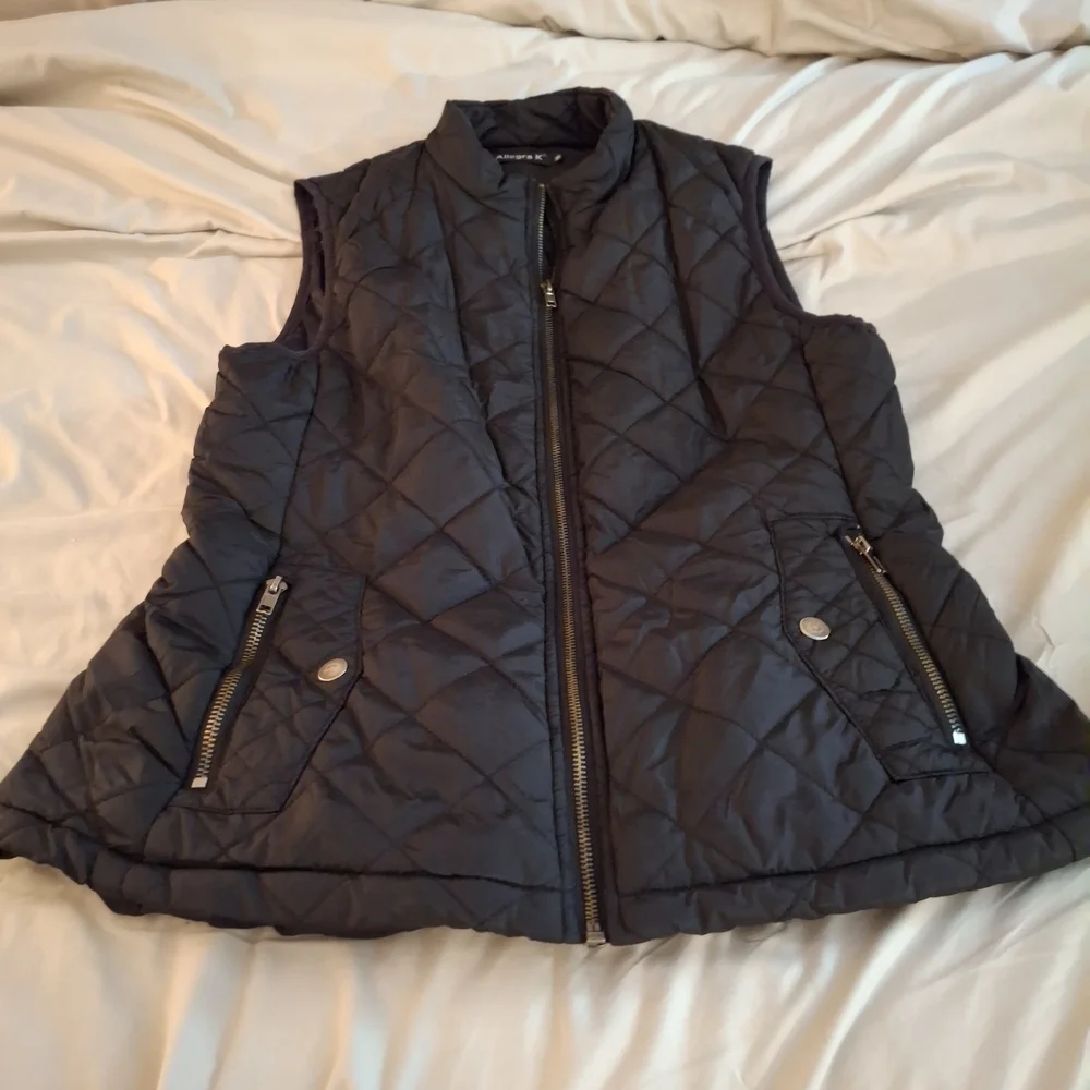 Allegra K Women's Black Quilted Vest